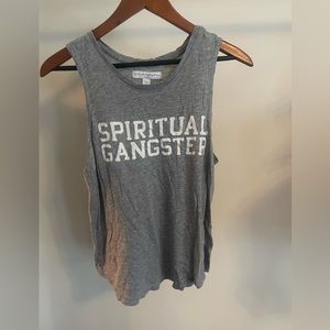 gray Spiritual Gangster tank size small
